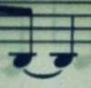 musical note reaction face