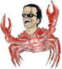 Crab Nicholson is in color, his claws are menacing. Obvious exits are Kitchen, Bedroom, and CRAB NICHOLSON\'S ULTIMATE LAIR OF AWESOMENESS
