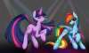 there\'s no skill required to rave \'dance\' Rainbow, Twilight looks perfectly normal, you can relax