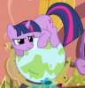 Twilight Sparke does not want to share her globe.