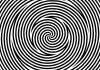 Stare at center for 30 seconds, then look at a wall