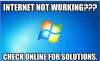 internet not working? Check online for solutions.